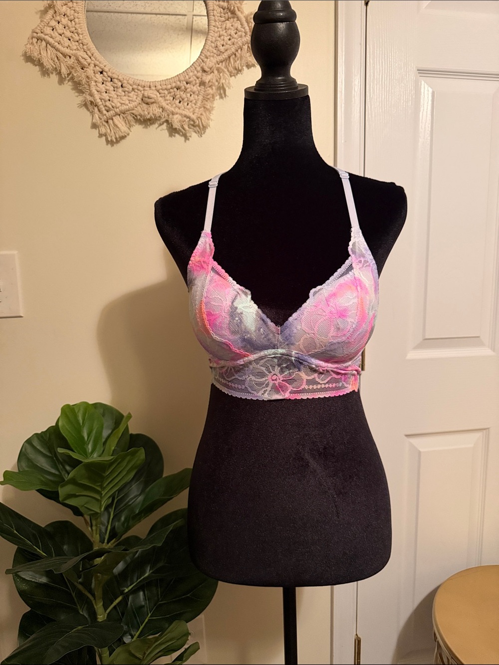 PINK VS lace bralette